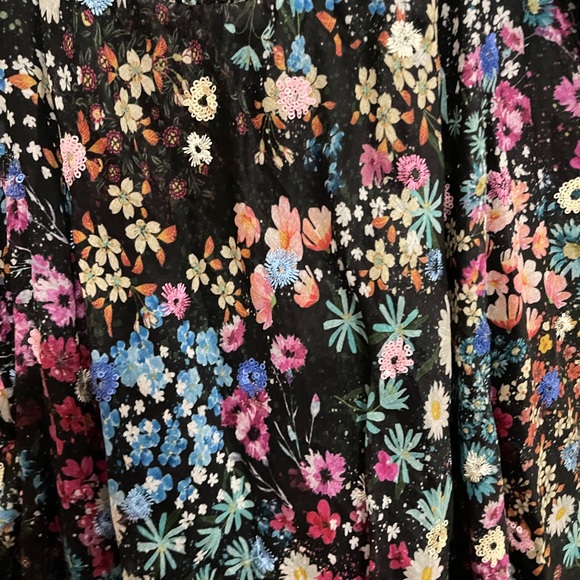 Anthropologie Geisha Designs Organdy floral gown dress - Picture 6 of 10